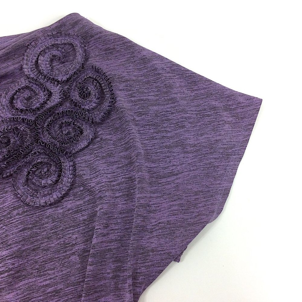4/$25 AGB Blouse Purple Loose Fit Banded Top S - Picture 9 of 9